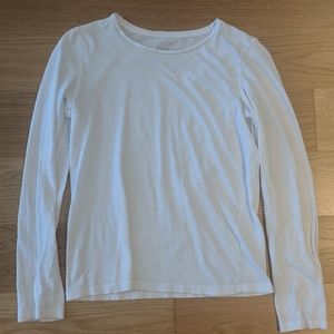 Everlane White Long Sleeve Tee S